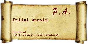 Pilisi Arnold névjegykártya